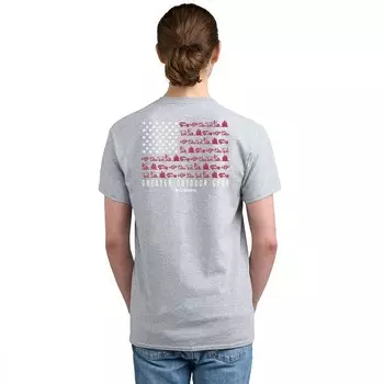 Мужская футболка Columbia с коротким рукавом и рисунком, цвет Outdoor Flag