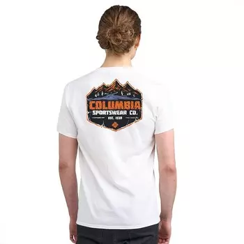 Мужская футболка Columbia с коротким рукавом и рисунком, цвет White Columbia