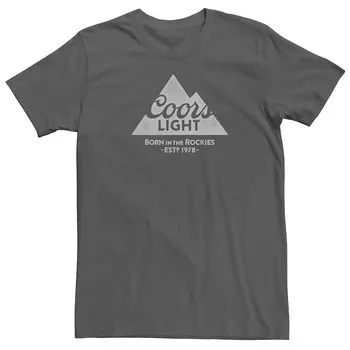 Мужская футболка Coors Born In The Rockies Licensed Character, цвет Charcoal