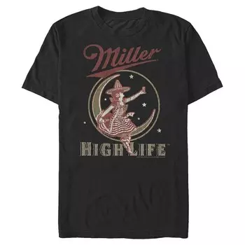 Мужская футболка Coors Light Miller Moon с рисунком Licensed Character, черный