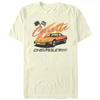Мужская футболка Corvette с винтажным рисунком Licensed Character, цвет Natural