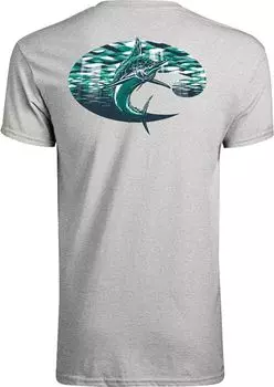 Мужская футболка Costa Del Mar в крапинку Marlin, серый