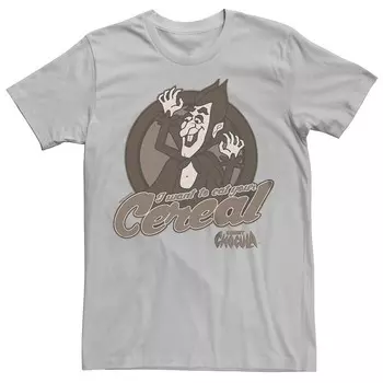 Мужская футболка Count Chocula с рисунком I Want To Eat Your Cereal Licensed Character, цвет Silver