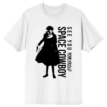 Мужская футболка Cowboy Bebop Space Cowboy Licensed Character, белый
