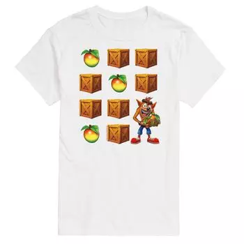 Мужская футболка Crash Bandicoot Crate Grid Licensed Character