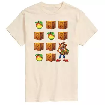 Мужская футболка Crash Bandicoot Crate Grid Licensed Character