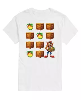 Мужская футболка crash bandicoot crates and apples AIRWAVES, белый