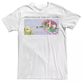 Мужская футболка Creation Of The Fry Cook SquarePants Sponge Bob SquarePants Licensed Character