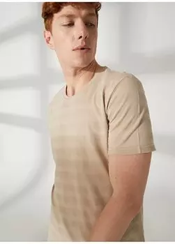 Мужская футболка Crew Neck темно-бежевая 232 LCM 242060 BAINES B.BEIGE Lee Cooper, бежевый