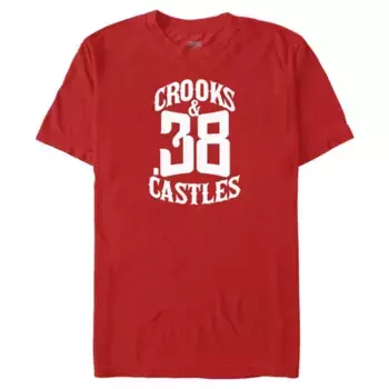 Мужская футболка Crooks and Castle 38 с графическим принтом Licensed Character, красный