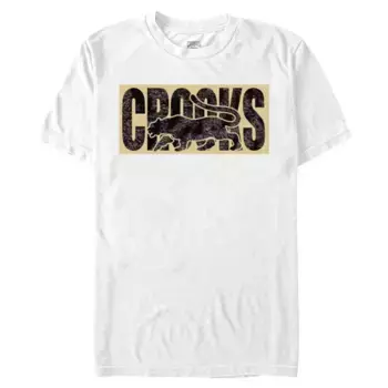 Мужская футболка Crooks and Castle с графикой пантеры в атакующей позе Licensed Character, цвет white tan
