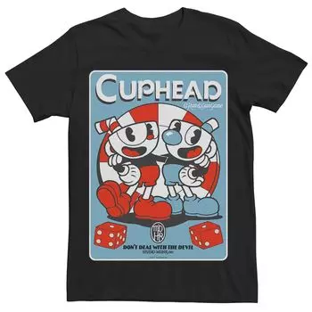 Мужская футболка Cuphead Castle Cards Licensed Character
