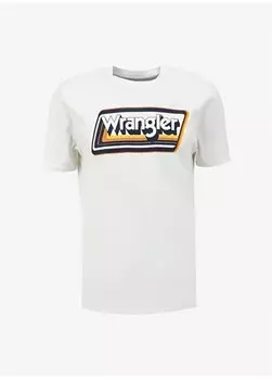 Мужская футболка цвета экрю W753EEW04 Футболка с круглым вырезом Wrangler, экрю