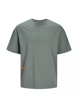 Мужская футболка цвета хаки с круглым вырезом JCOFLORAL TEE SS CREW NECK GC Jack & Jones, хаки