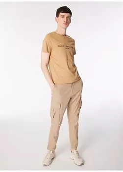 Мужская футболка цвета хаки с круглым вырезом MW0MW11797 Tommy Hilfiger, хаки