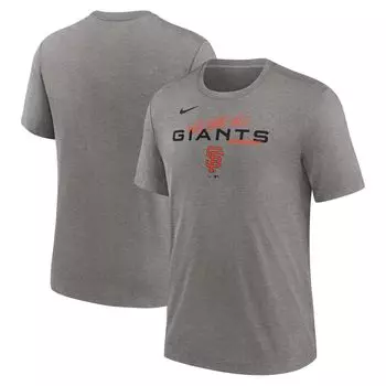 Мужская футболка цвета Heather Charcoal San Francisco Giants We Are All Tri-Blend Nike