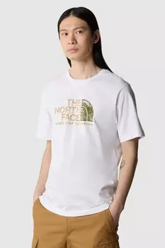 Мужская футболка цвета ржавчины 2 с короткими рукавами The North Face, белый