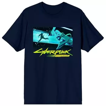 Мужская футболка Cyberpunk Edgerunners David с графическим рисунком Licensed Character, синий