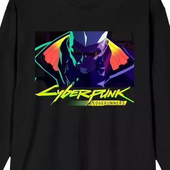 Мужская футболка Cyberpunk Edgerunners Maine с длинными рукавами и рисунком Licensed Character