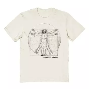 Мужская футболка Da Vinci Vitruvian Man Licensed Character