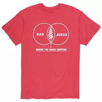 Мужская футболка Dad Joke Venn Diagram Licensed Character
