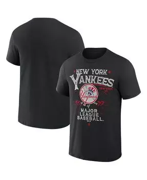 Мужская футболка Darius Rucker Collection by Black New York Yankees Beach Splatter Fanatics, черный