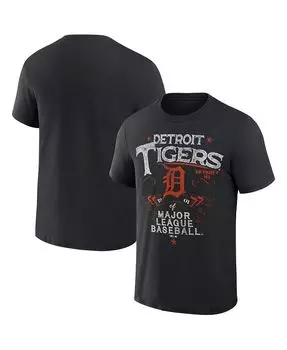 Мужская футболка Darius Rucker Collection by Black Detroit Tigers Beach Splatter Fanatics, черный