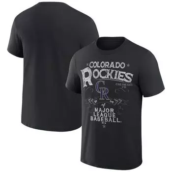 Мужская футболка Darius Rucker Collection by Fanatics Black Colorado Rockies Beach Splatter