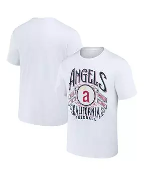 Мужская футболка Darius Rucker Collection by White California Angels Cooperstown Collection с эффектом потертости в стиле рок Fanatics, белый