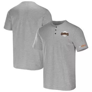 Мужская футболка Darius Rucker Collection от Fanatics Heather Grey San Francisco Giants Henley