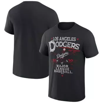 Мужская футболка Darius Rucker Collection от Fanatics Black Los Angeles Dodgers Beach Splatter