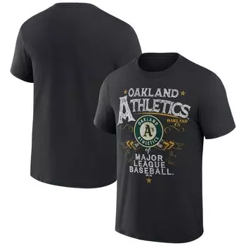 Мужская футболка Darius Rucker Collection от Fanatics Black Oakland Athletics Beach Splatter