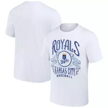 Мужская футболка Darius Rucker Collection от Fanatics White Kansas City Royals с эффектом потертости в стиле рок