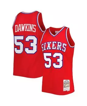 Мужская футболка darryl dawkins red philadelphia 76ers hardwood classics 1979-80 swingman jersey Mitchell &amp; Ness, красный