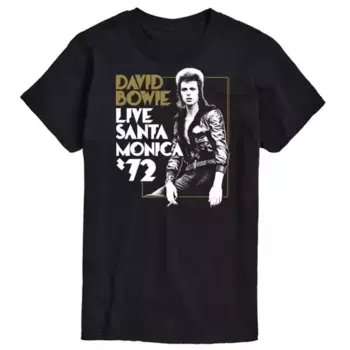 Мужская футболка David Bowie Santa Monica Licensed Character, черный