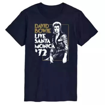 Мужская футболка David Bowie Santa Monica Licensed Character, синий