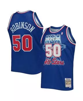 Мужская футболка david robinson royal western conference hardwood classics 1992 nba all-star game swingman jersey Mitchell &amp; Ness