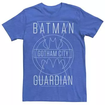 Мужская футболка DC Comics Batman Gotham City Guardian с текстовым плакатом Licensed Character