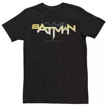 Мужская футболка DC Comics Batman Modern с текстовым логотипом на груди Licensed Character