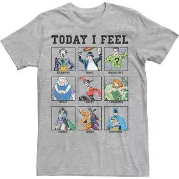 Мужская футболка DC Comics Batman Villains Today I Feel Emotional Box Up Licensed Character