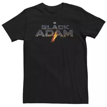 Мужская футболка DC Comics Black Adam Black Atom Glow с типографикой Licensed Character