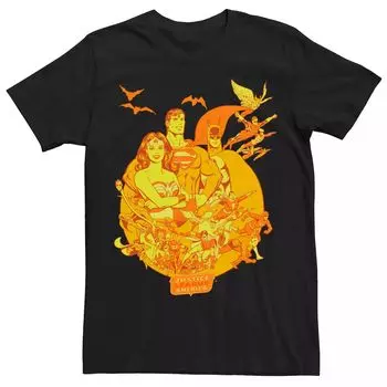 Мужская футболка DC Comics League Justice League America Hero Collage Halloween Tee Licensed Character
