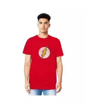 Мужская футболка DC Comics Rough Logo Adult Heather Flash, красный