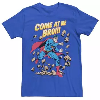 Мужская футболка DC Comics Superman Come At Me Bro с графическим рисунком в стиле ретро Licensed Character