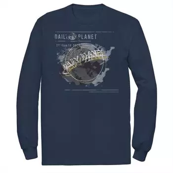 Мужская футболка DC Comics Superman Daily Planet Circle с длинными рукавами и графическим рисунком Licensed Character