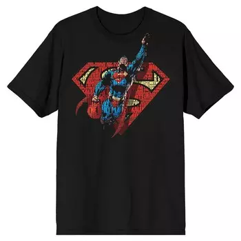 Мужская футболка DC Comics Superman Flying S, черный