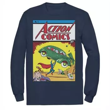 Мужская футболка DC Comics Superman No.1 с обложкой комиксов и рисунком с длинными рукавами Licensed Character