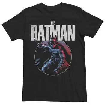 Мужская футболка DC Comics The Batman Distress Hero Circle Licensed Character