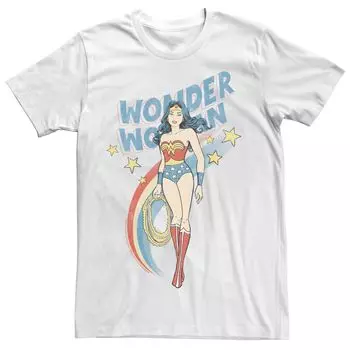 Мужская футболка DC Fandome Wonder Woman в стиле ретро с радужным портретом Licensed Character