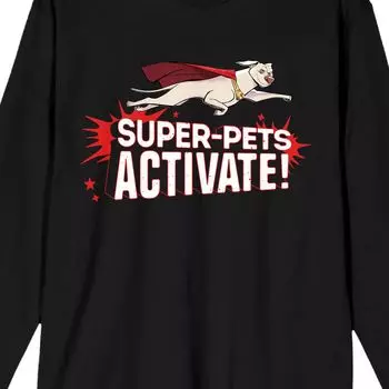 Мужская футболка DC League of Super Pets Krypto с длинными рукавами Licensed Character